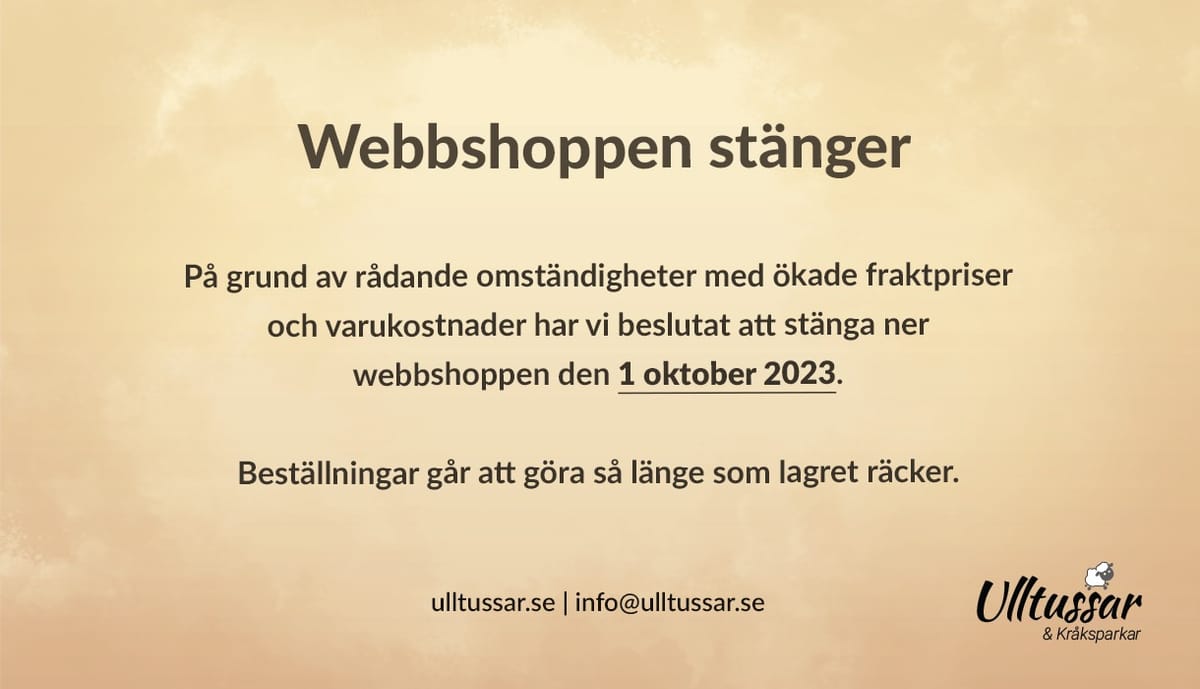 Webbshoppen stänger